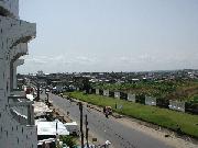 Douala from our balcony at Capitol Hotel